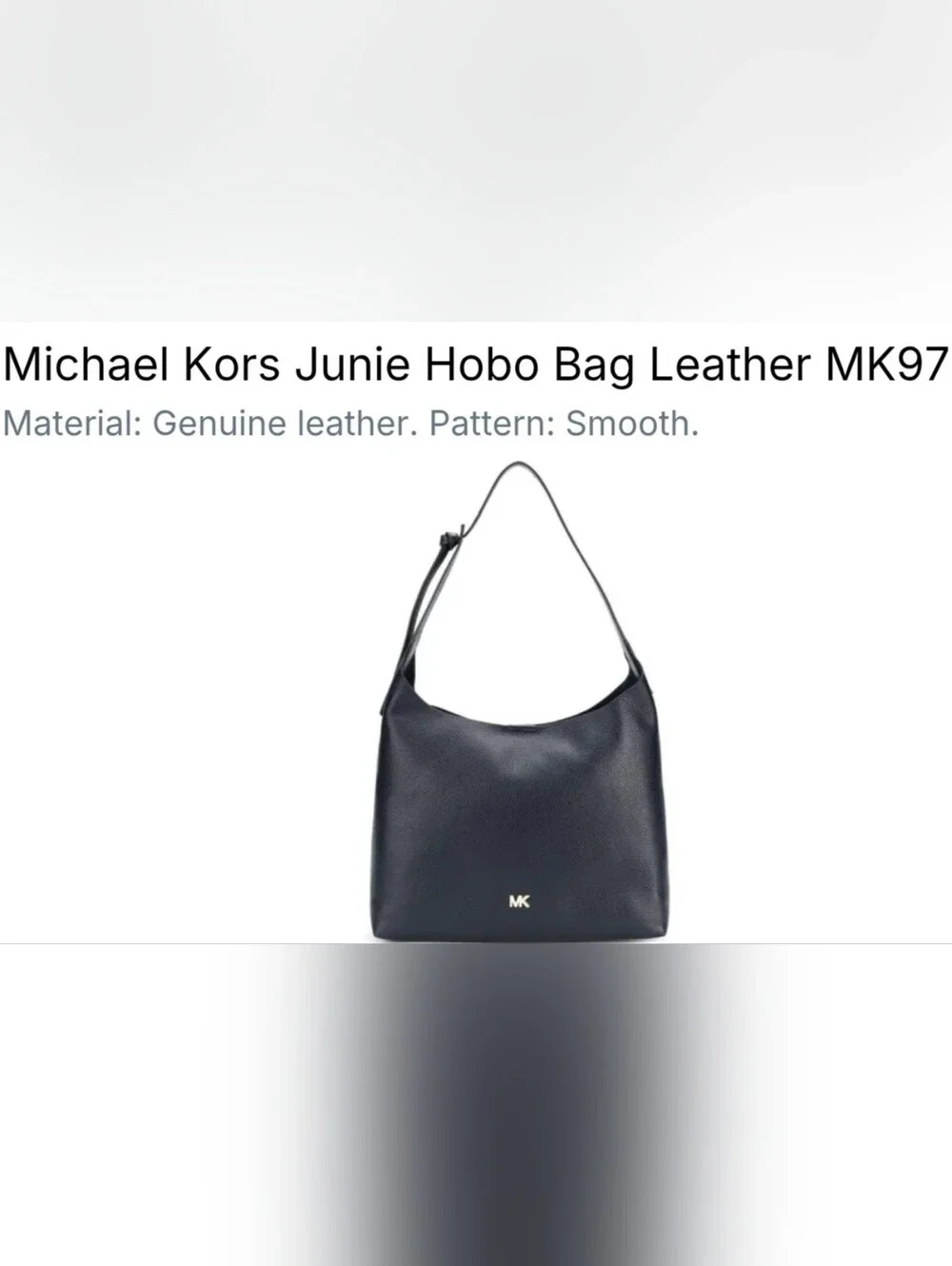 Michael Kors Black Leather Junie Hobo Bag